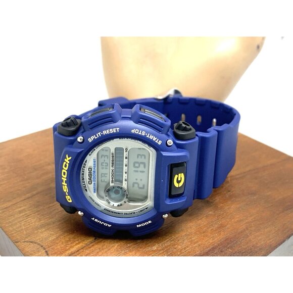 Casio Men's Watch G-Shock DW9052 Quartz Blue Resin Digital Sport 44mm 3232 - Picture 9 of 15